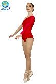 BODY DANZA IN LYCRA MONOSPALLA MANICA LUNGA ROSSO DONNA 